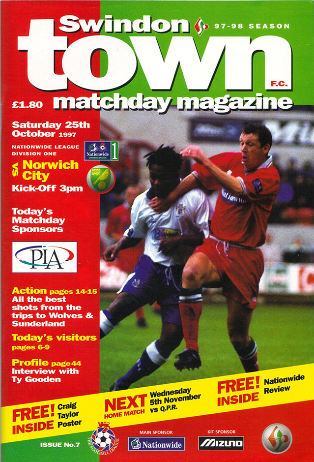 <b>Saturday, October 25, 1997</b><br />vs. Norwich City (Home)
